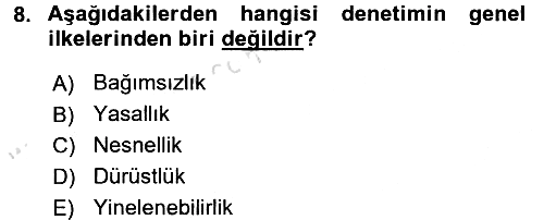 Küçük İşletme Yönetimi 2015-2016 Dönem Sonu Sınavı - 8. soru