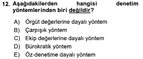 Küçük İşletme Yönetimi 2017-2018 Dönem Sonu Sınavı - 12. soru