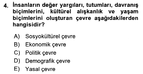 Küçük İşletme Yönetimi 2023-2024 Dönem Sonu Sınavı - 4. soru