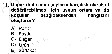 Pazarlama İlkeleri 2012-2013 Ara Sınav - 11. soru