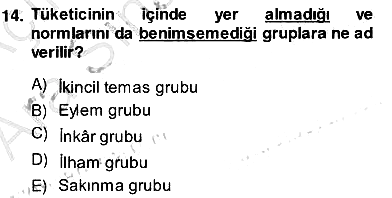 Pazarlama İlkeleri 2013-2014 Ara Sınav - 14. soru