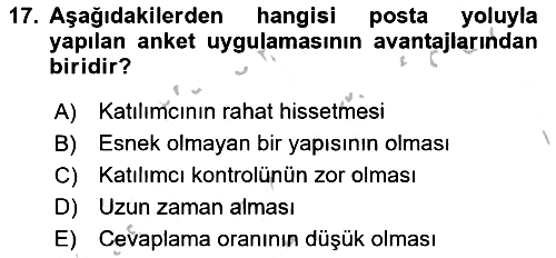 Pazarlama İlkeleri 2016-2017 Ara Sınav - 17. soru