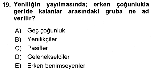 Pazarlama İlkeleri 2022-2023 Ara Sınav - 19. soru