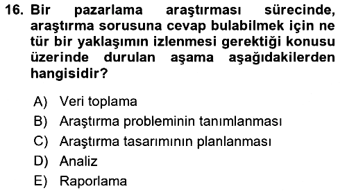 Pazarlama İlkeleri 2024-2025 Ara Sınav - 16. soru
