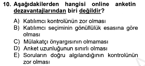 Pazarlama İlkeleri 2012-2013 Dönem Sonu Sınavı - 10. soru