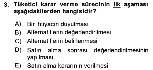 Pazarlama İlkeleri 2016-2017 Dönem Sonu Sınavı - 3. soru