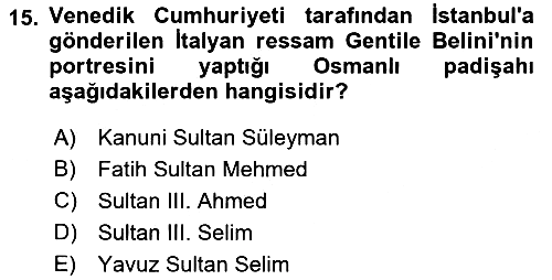 Akdeniz Uygarlıkları Sanatı 2018-2019 3 Ders Sınavı - 15. soru