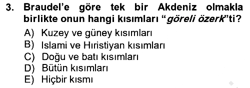 Akdeniz Uygarlıkları Sanatı 2012-2013 Ara Sınav - 3. soru