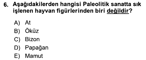 Akdeniz Uygarlıkları Sanatı 2022-2023 Ara Sınav - 6. soru