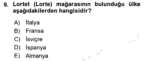 Akdeniz Uygarlıkları Sanatı 2025-2026 Ara Sınav - 9. soru