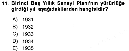 Kültürel Miras Yönetimi 2015-2016 Tek Ders Sınavı - 11. soru