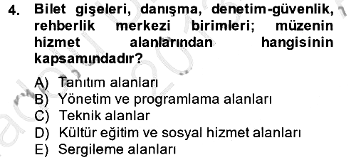 Müzecilik ve Sergileme 2013-2014 Ara Sınav - 4. soru