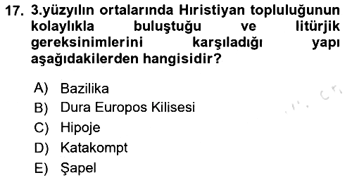 Ortaçağdan Günümüze Anadolu Uygarlıkları 2024-2025 Yaz Okulu Sınavı - 17. soru