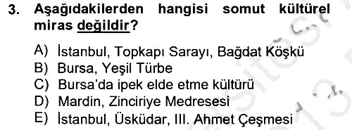 Restorasyon ve Koruma İlkeleri 2012-2013 Dönem Sonu Sınavı - 3. soru