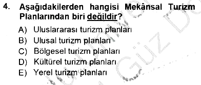Turizm Coğrafyası 2013-2014 Ara Sınav - 4. soru