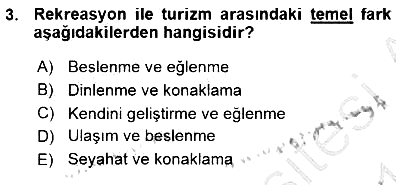 Turizm Coğrafyası 2015-2016 Ara Sınav - 3. soru