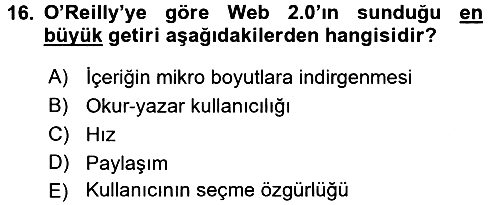 Turizm Pazarlaması 2016-2017 3 Ders Sınavı - 16. soru