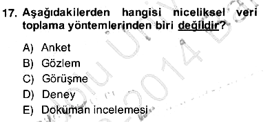 Turizm Pazarlaması 2013-2014 Ara Sınav - 17. soru