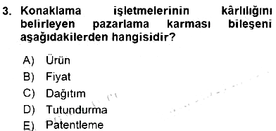 Turizm Pazarlaması 2015-2016 Ara Sınav - 3. soru