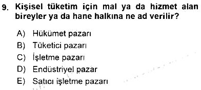 Turizm Pazarlaması 2015-2016 Ara Sınav - 9. soru