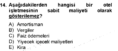 Turizm Pazarlaması 2012-2013 Dönem Sonu Sınavı - 14. soru