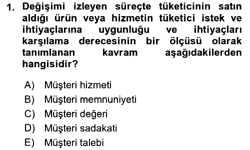 Turizm Pazarlaması 2016-2017 Dönem Sonu Sınavı - 1. soru