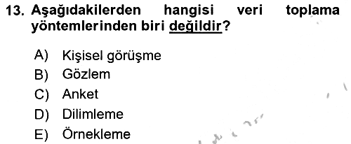 Turizm Pazarlaması 2018-2019 Yaz Okulu Sınavı - 13. soru
