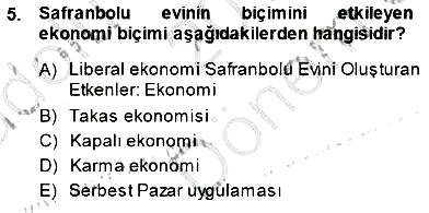 Türkiye´nin Kültürel Mirası 1 2014-2015 Dönem Sonu Sınavı - 5. soru