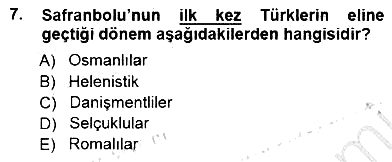 Türkiye´nin Kültürel Mirası 1 2014-2015 Dönem Sonu Sınavı - 7. soru