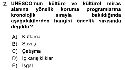 Türkiye’nin Somut Olmayan Kültürel Mirası 2025-2026 Ara Sınav - 2. soru
