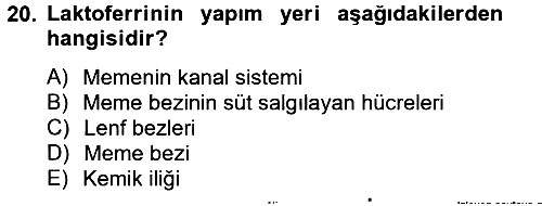 Doğum Bilgisi ve Suni Tohumlama 2013-2014 Tek Ders Sınavı - 20. soru