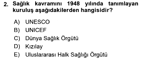 Hijyen ve Sanitasyon 2017-2018 Ara Sınav - 2. soru
