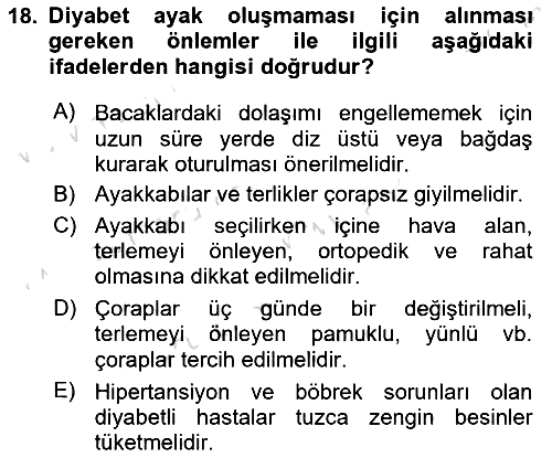 Hijyen ve Sanitasyon 2023-2024 Dönem Sonu Sınavı - 18. soru