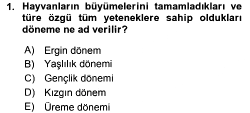 Laboratuvar Hayvanlarını Yetiştirme ve Sağlığı 2016-2017 Ara Sınav - 1. soru