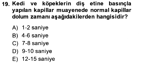 Temel Klinik Bilgisi 2014-2015 Ara Sınav - 19. soru