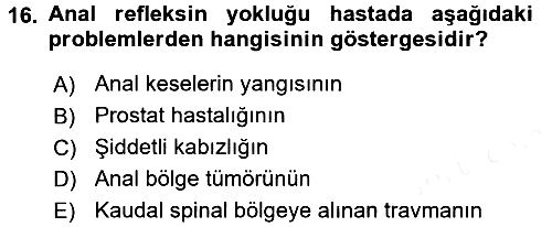 Temel Klinik Bilgisi 2015-2016 Ara Sınav - 16. soru