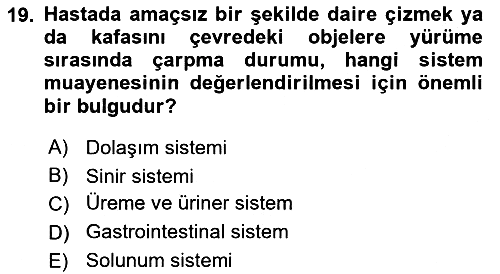 Temel Klinik Bilgisi 2025-2026 Ara Sınav - 19. soru