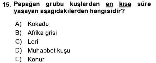 Temel Klinik Bilgisi 2015-2016 Dönem Sonu Sınavı - 15. soru