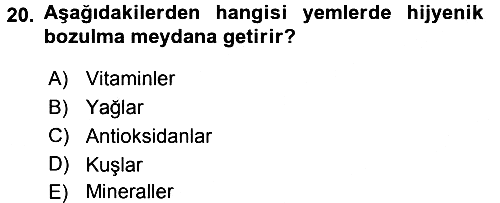 Temel Sürü Sağlığı Yönetimi 2017-2018 Ara Sınav - 20. soru