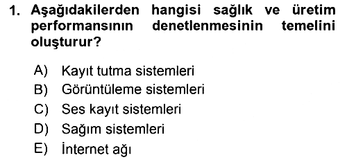 Temel Sürü Sağlığı Yönetimi 2019-2020 Ara Sınav - 1. soru