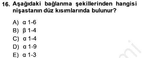 Temel Veteriner Biyokimya 2013-2014 Ara Sınav - 16. soru