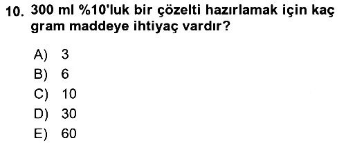 Temel Veteriner Biyokimya 2025-2026 Ara Sınav - 10. soru