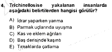 Temel Veteriner Parazitoloji 2013-2014 Dönem Sonu Sınavı - 4. soru