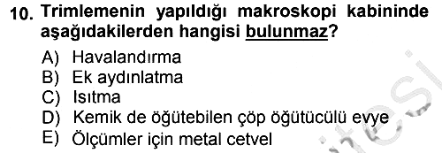Temel Veteriner Patoloji 2012-2013 Ara Sınav - 10. soru