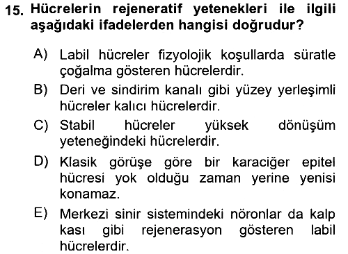 Temel Veteriner Patoloji 2016-2017 Dönem Sonu Sınavı - 15. soru