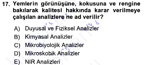 Temel Yem Bilgisi ve Hayvan Besleme 2015-2016 Dönem Sonu Sınavı - 17. soru