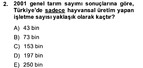 Temel Zootekni 2014-2015 Ara Sınav - 2. soru