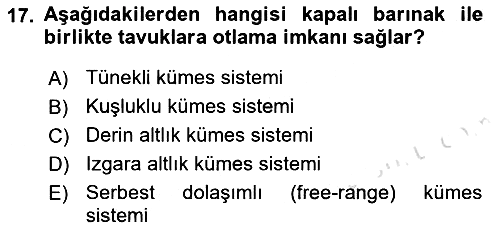 Temel Zootekni 2019-2020 Dönem Sonu Sınavı - 17. soru