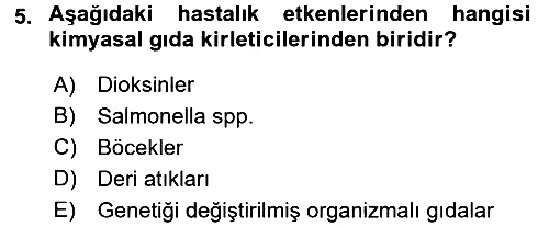 Veteriner Hizmetleri Mevzuatı ve Etik 2017-2018 3 Ders Sınavı - 5. soru