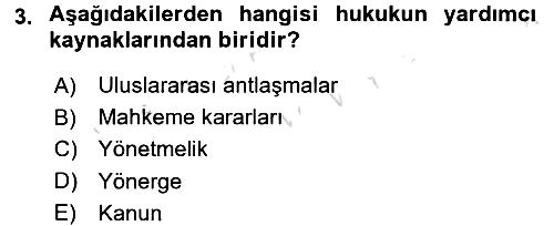 Veteriner Hizmetleri Mevzuatı ve Etik 2017-2018 Ara Sınav - 3. soru